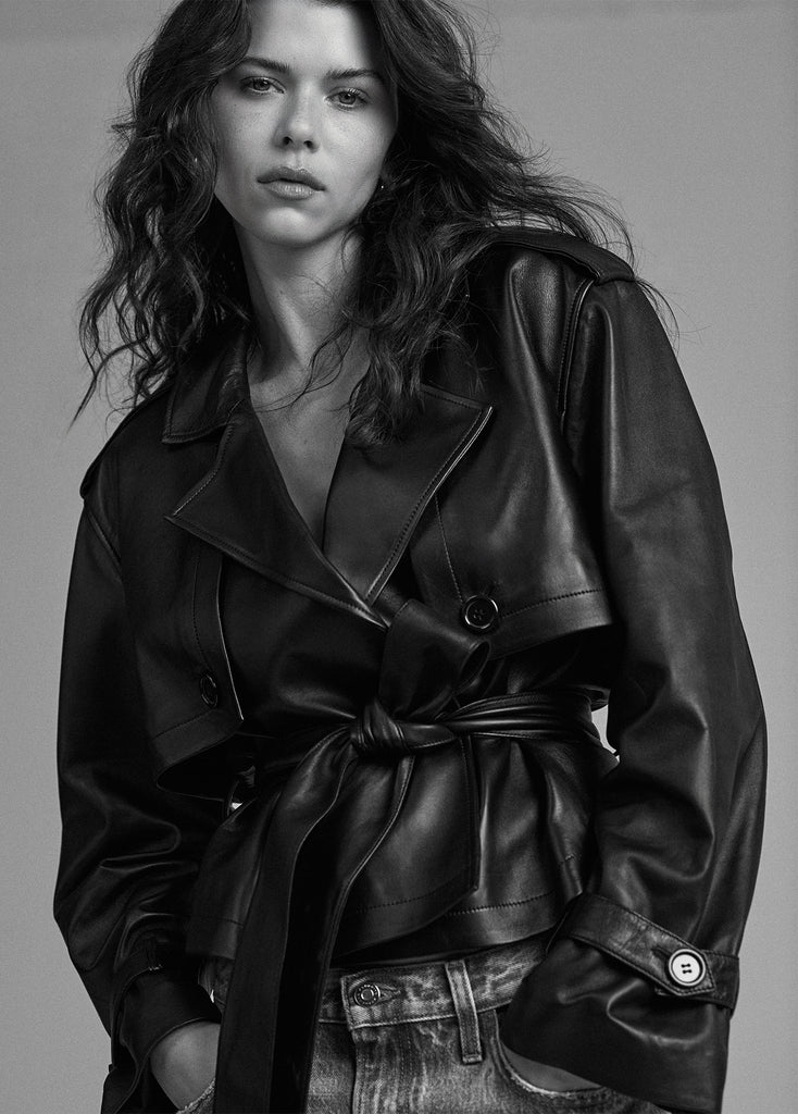 THE CROPPED LEATHER CHARLES TRENCH Favorite Daughter