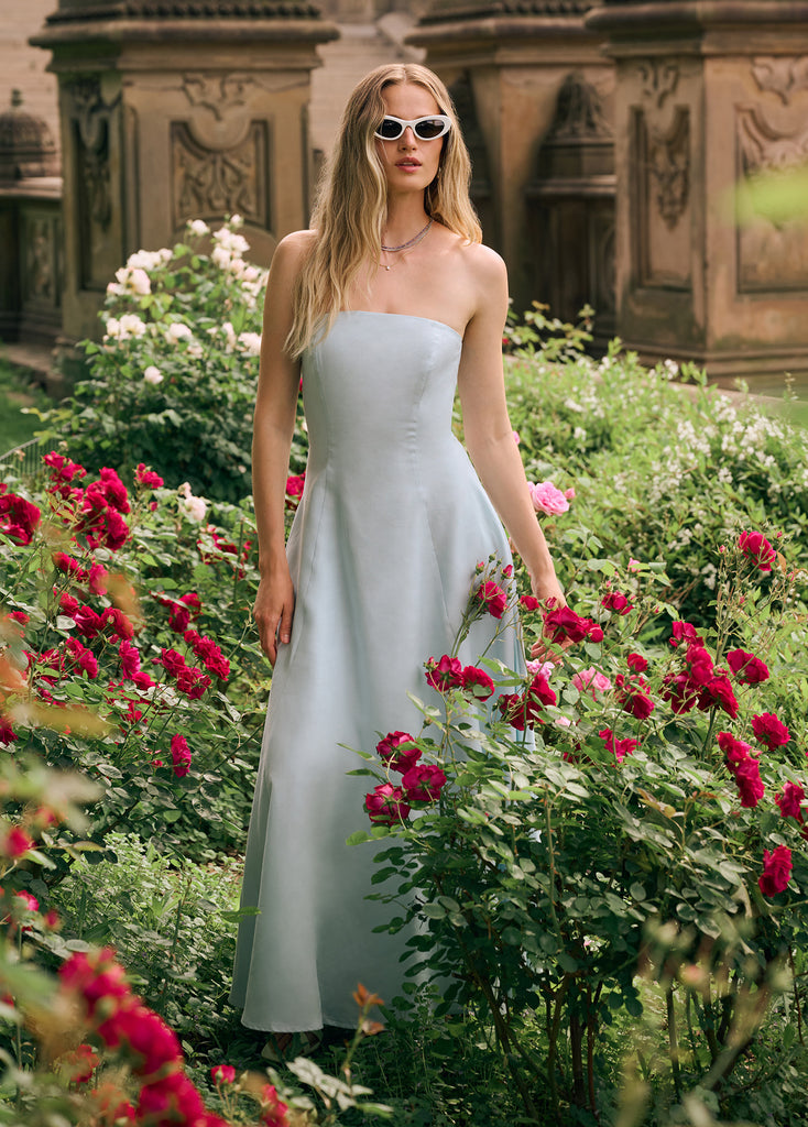 favorite daughter the favorite linen dress Favorite Daughter The Favorite Strapless Mini Linen Dress in Bright White