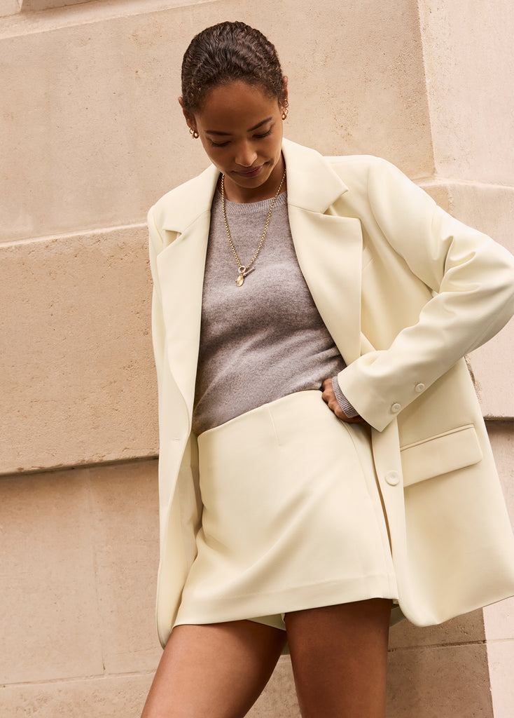【josemoon】MA-1 LIKE MINI SKIRT (ベージュ) MA-1 LIKE MINI SKIRT(36 BEIGE): BOTTOMSjosemoon