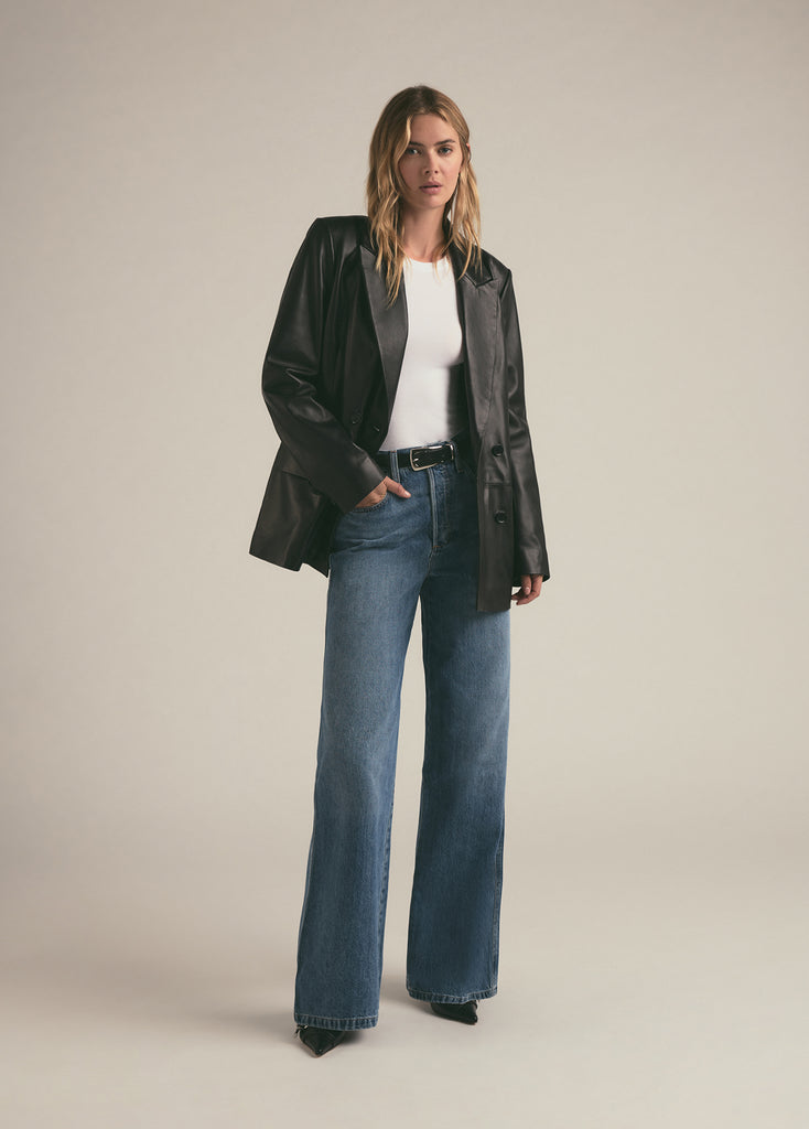 THE AGNES LEATHER BLAZER | Favorite Daughter