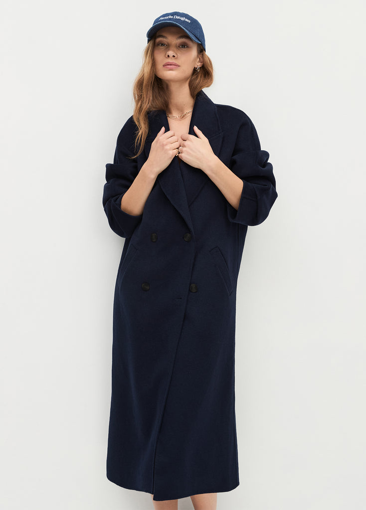 Lucca Wool Blend  Coat（rich navy） Lucca Wool Blend River Coat（rich navy） Double Faced DB