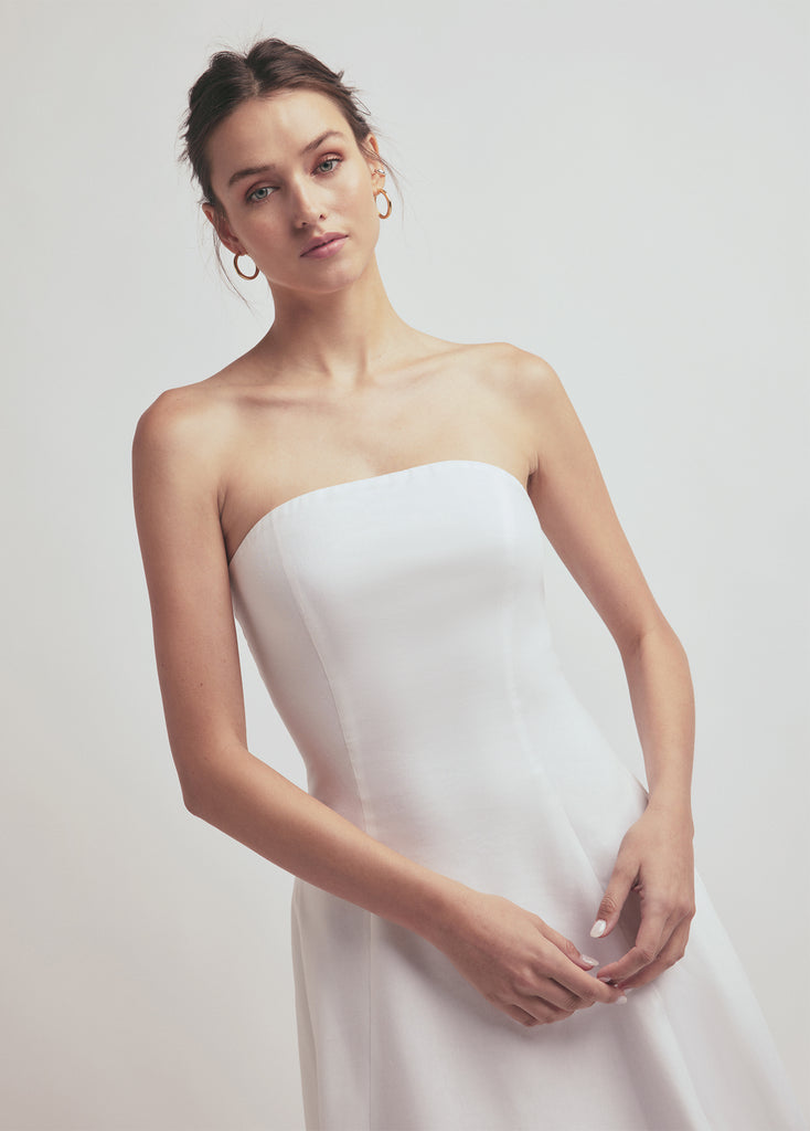 Favorite Daughter The Favorite Linen Dress in White