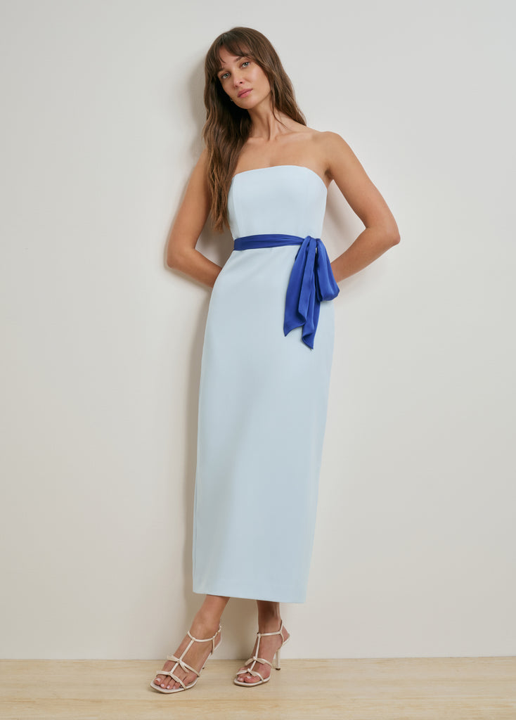 blue sash dress The Long Willow With sky Size 10 by Favorite Daughter Navy Blue with Black fall florals Dress Size:30 Dv Dolce Vita Women's