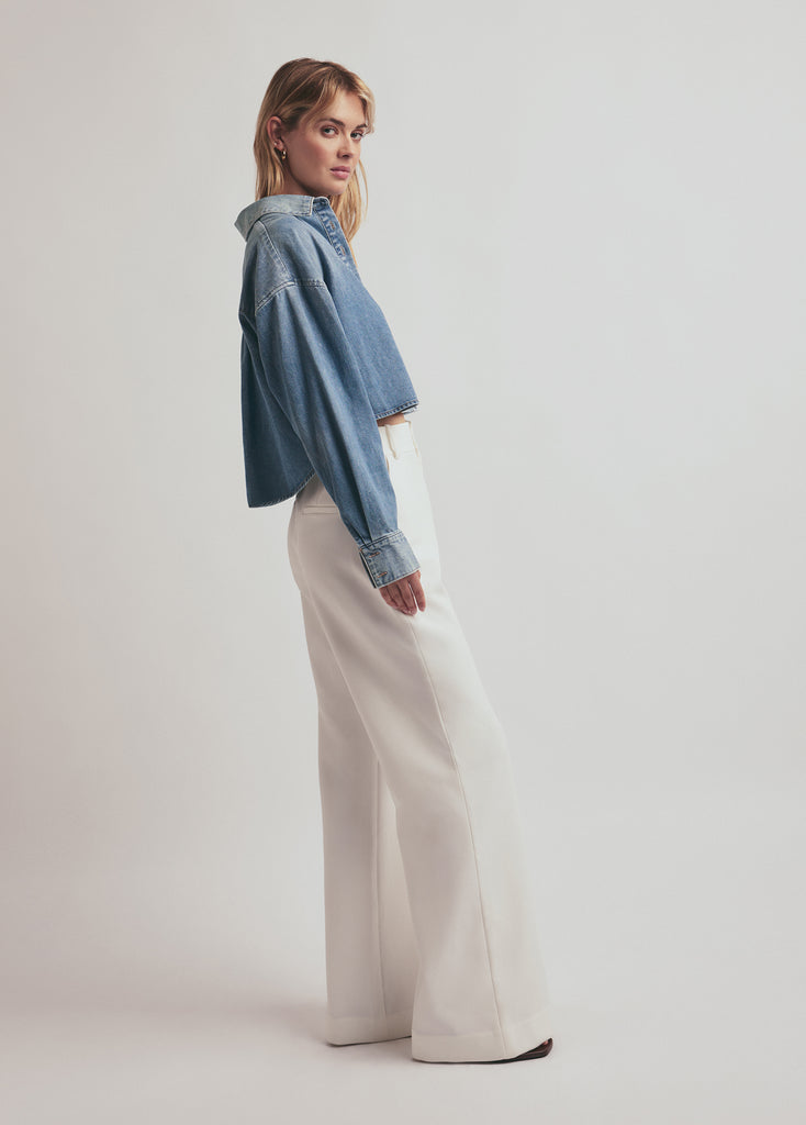 Favorite Daughter Ex-Boyfriend Shirt in Sand Stripe