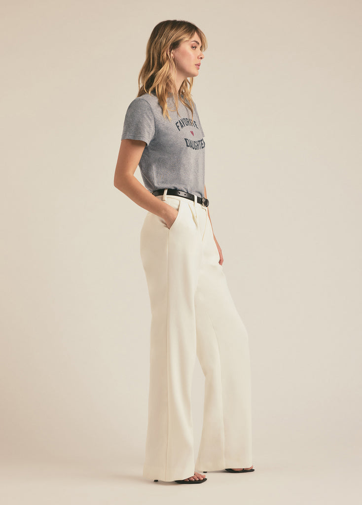The Cropped Favorite Daughter Ringer Tee White/Black // Favorite Daughter