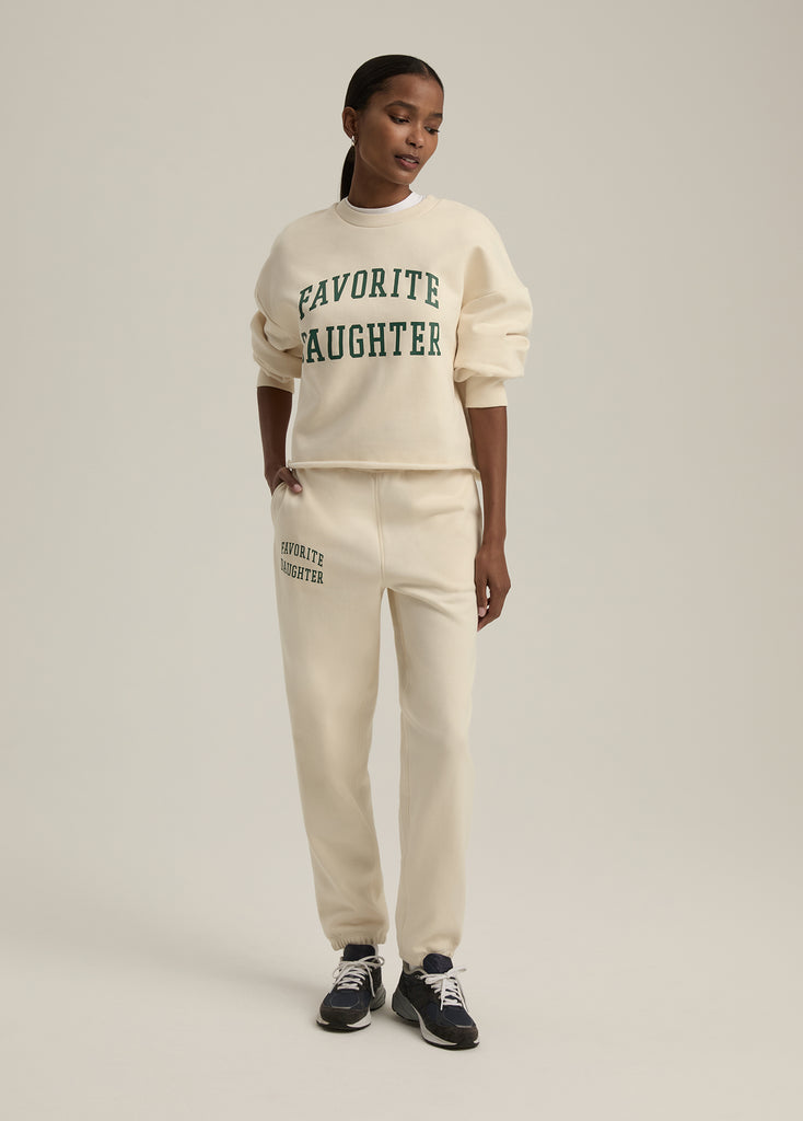 Women's Oversized Crop Sweatshirt Pink | Martin Valen
