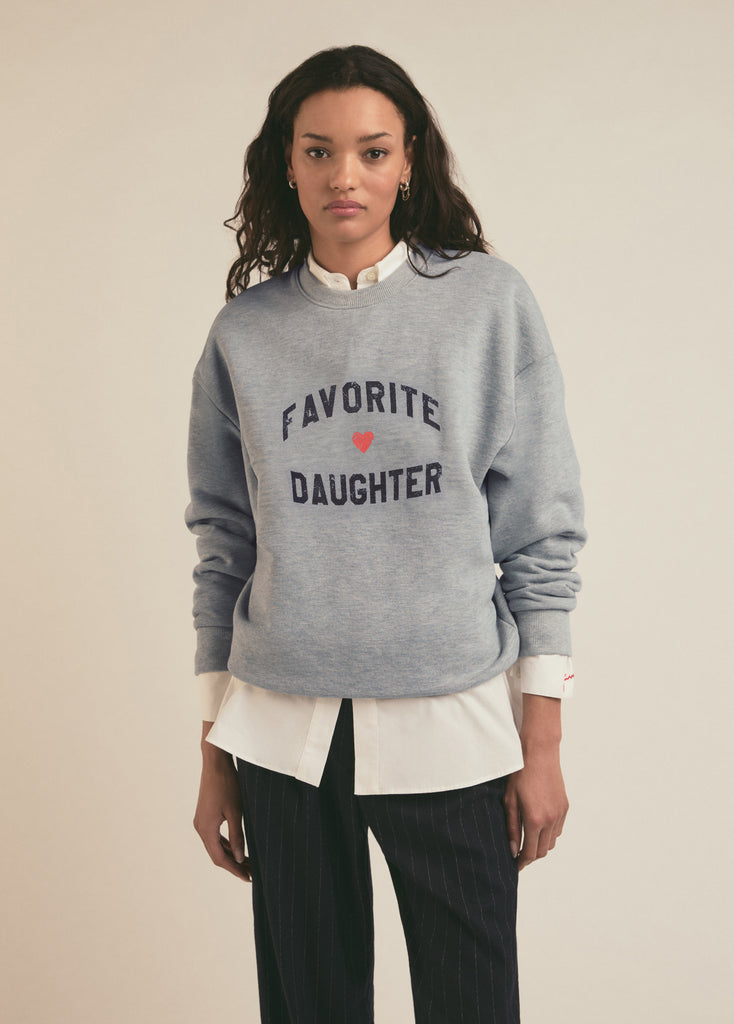 FAVORITE DAUGHTER HEART LOGO SWEATSHIRT | Favorite Daughter