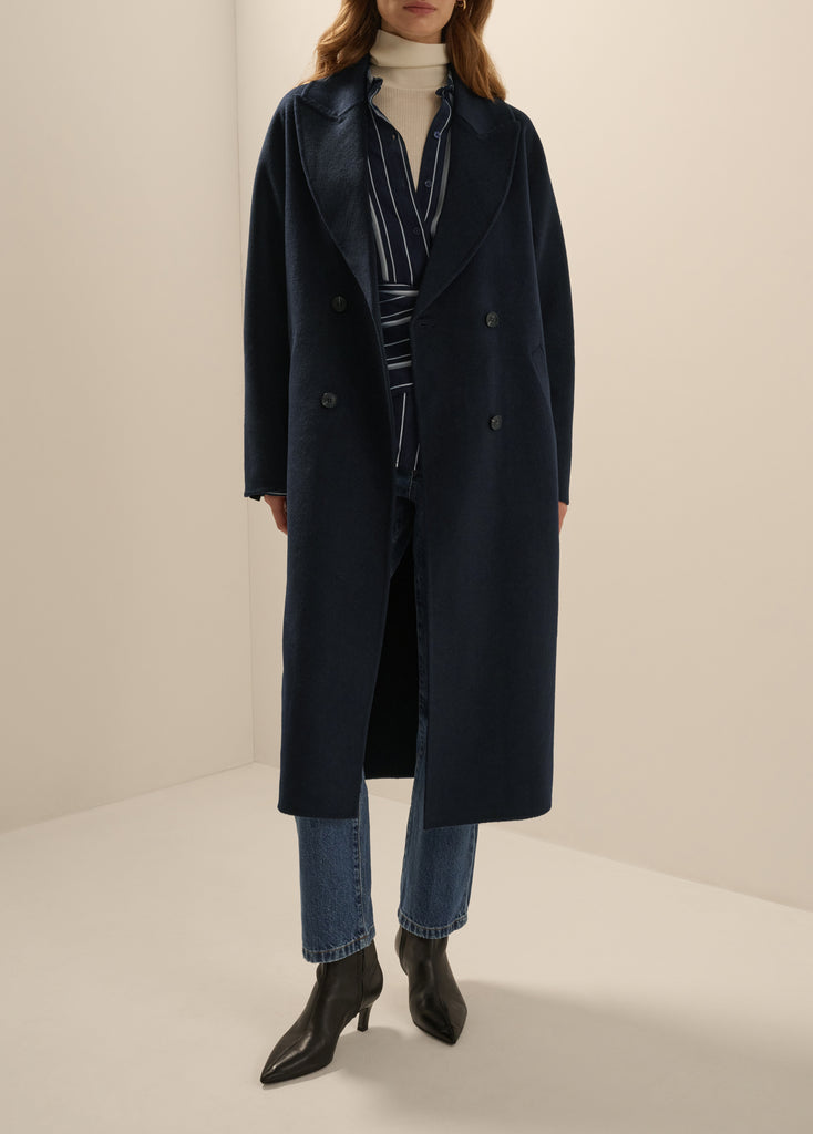 AUBERGE LUCA Navy ネイビー The Luca Coat in Navy | Women's Winter Coats | Favorite Daughter