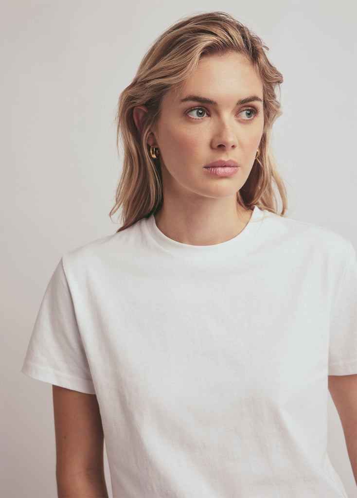 FAVORITE DAUGHTER The Ribbed Long Sleeve Top in White