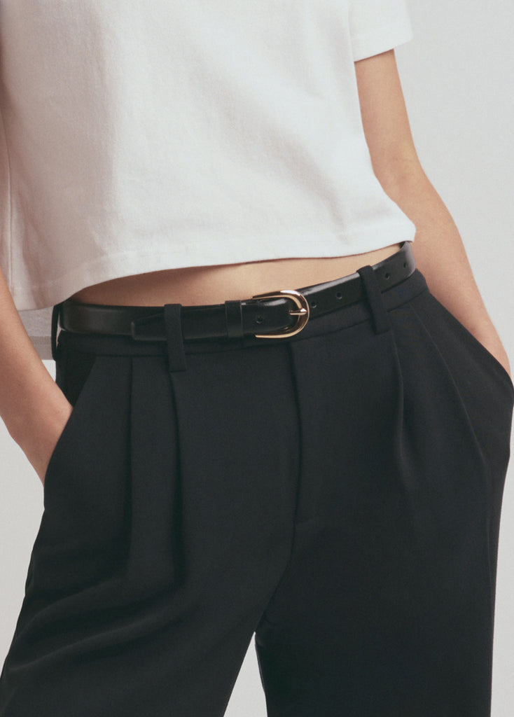 Favorite Daughter Black Leather Woman’s Belt THE JORDAN BELT | Favorite Daughter main image 2