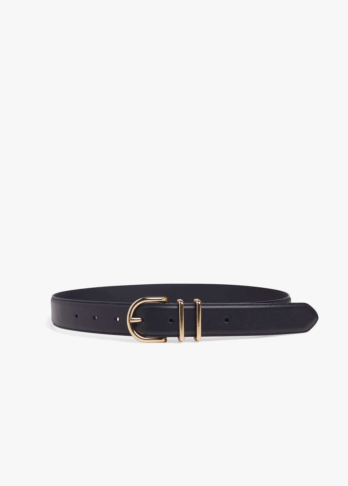 The Fancy Juni Belt Black Gold for Women, Size M, Leather