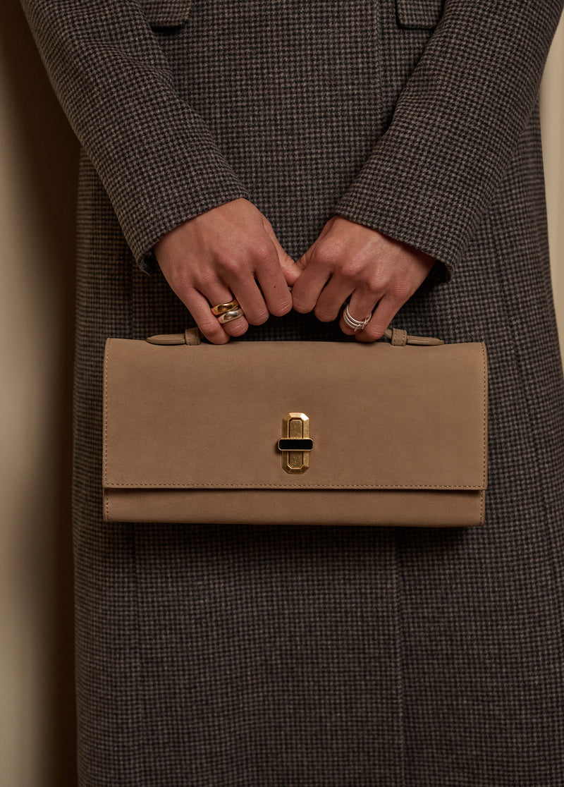THE SUEDE HEIRLOOM CLUTCH
