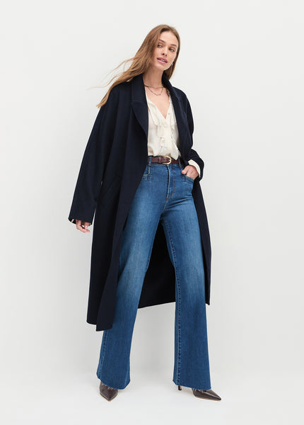 Lucca Wool Blend  Coat（rich navy） The Luca Coat in Navy | Women's Winter Coats | Favorite Daughter