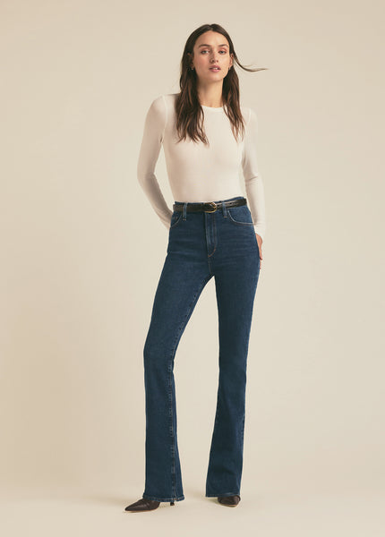 THE VALENTINA SUPER HIGH RISE MINI BOOT | Favorite Daughter | Bootcut Jeans