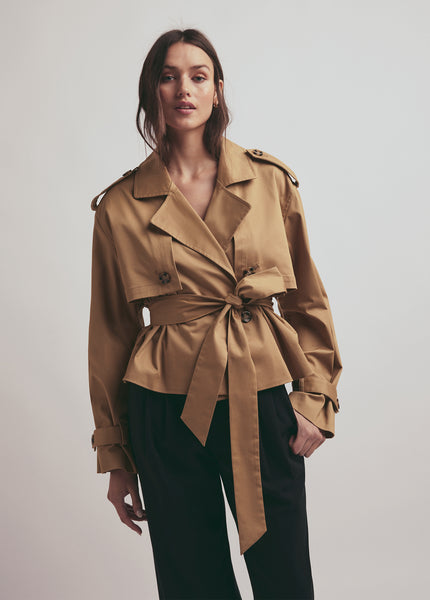 L’or Cropped Trench Jacket Black キャメル Buy Love & Roses Camel Cropped Trench Jacket from Next USA
