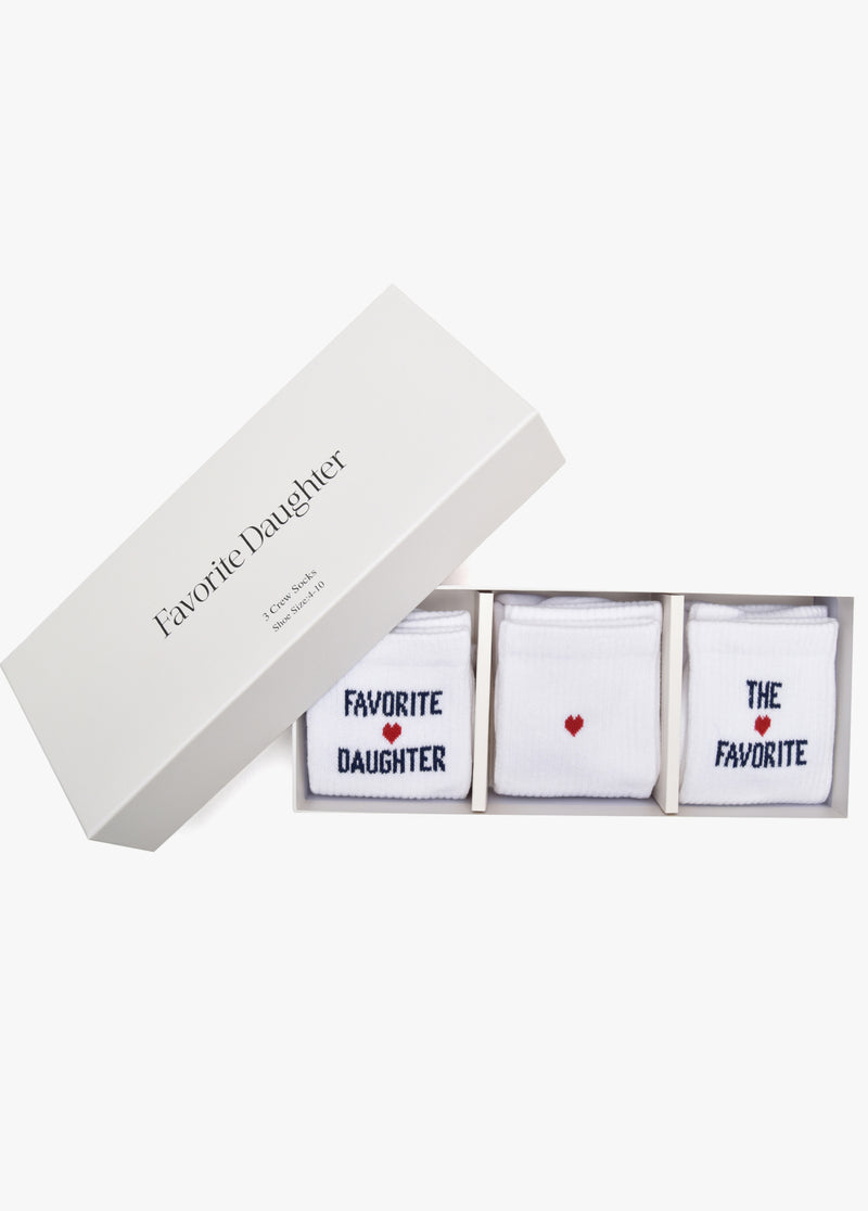 THE FAVORITE DAUGHTER HEART SOCK BOX SET