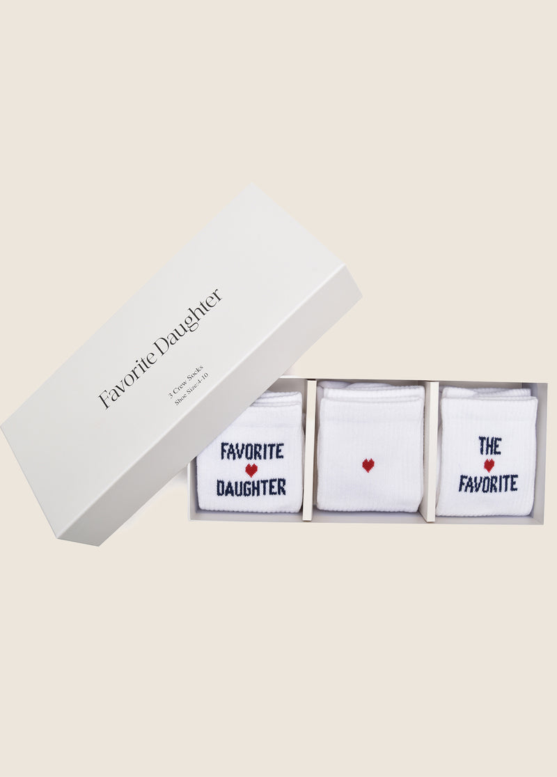 THE FAVORITE DAUGHTER HEART SOCK BOX SET