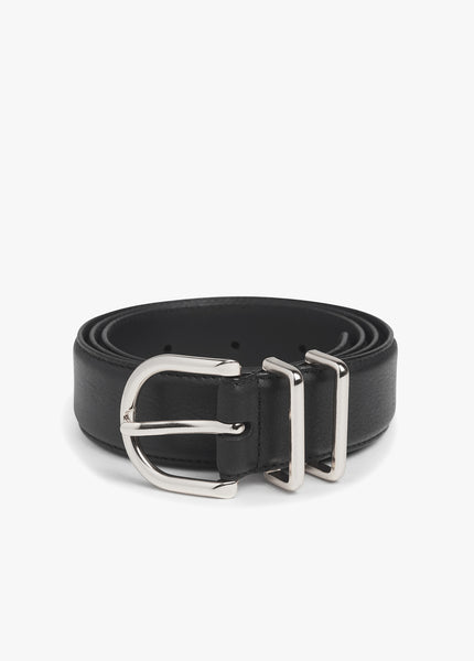 Black Nickel Fancy Juni Belt | Stylish women display picture 1