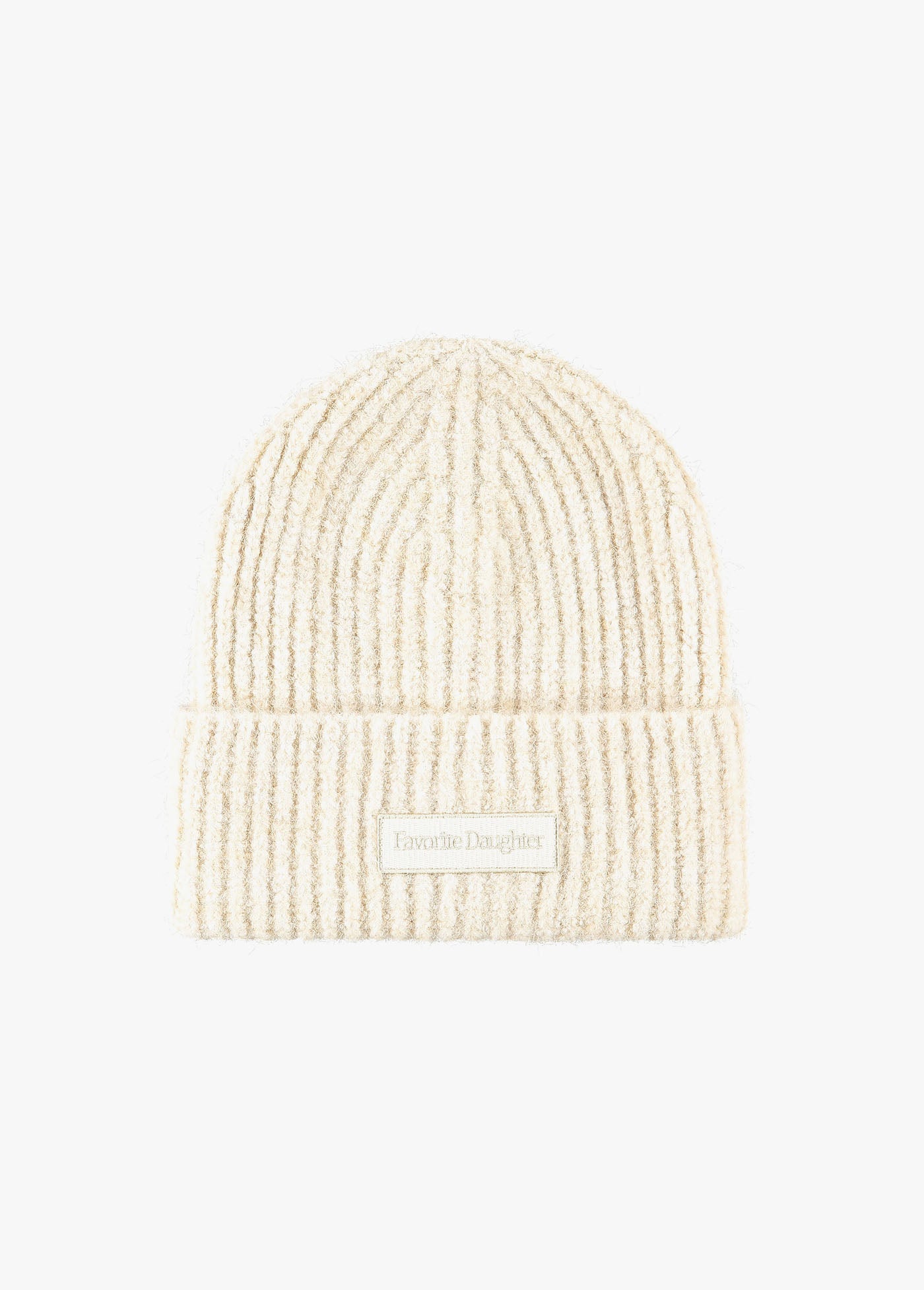 Maison Kitsuné - Bold Fox Head Patch Ribbed Beanie | - Globally Maison Kitsuné - Bold Fox Head Patch Ribbed Beanie | - Globally