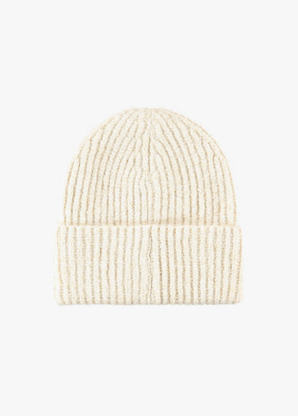 Favorite Daughter Logo Patch Rib Beanie Ivory Cream Knit Hat NWT THE LOGO PATCH RIB BEANIE | Favorite Daughter main image 2