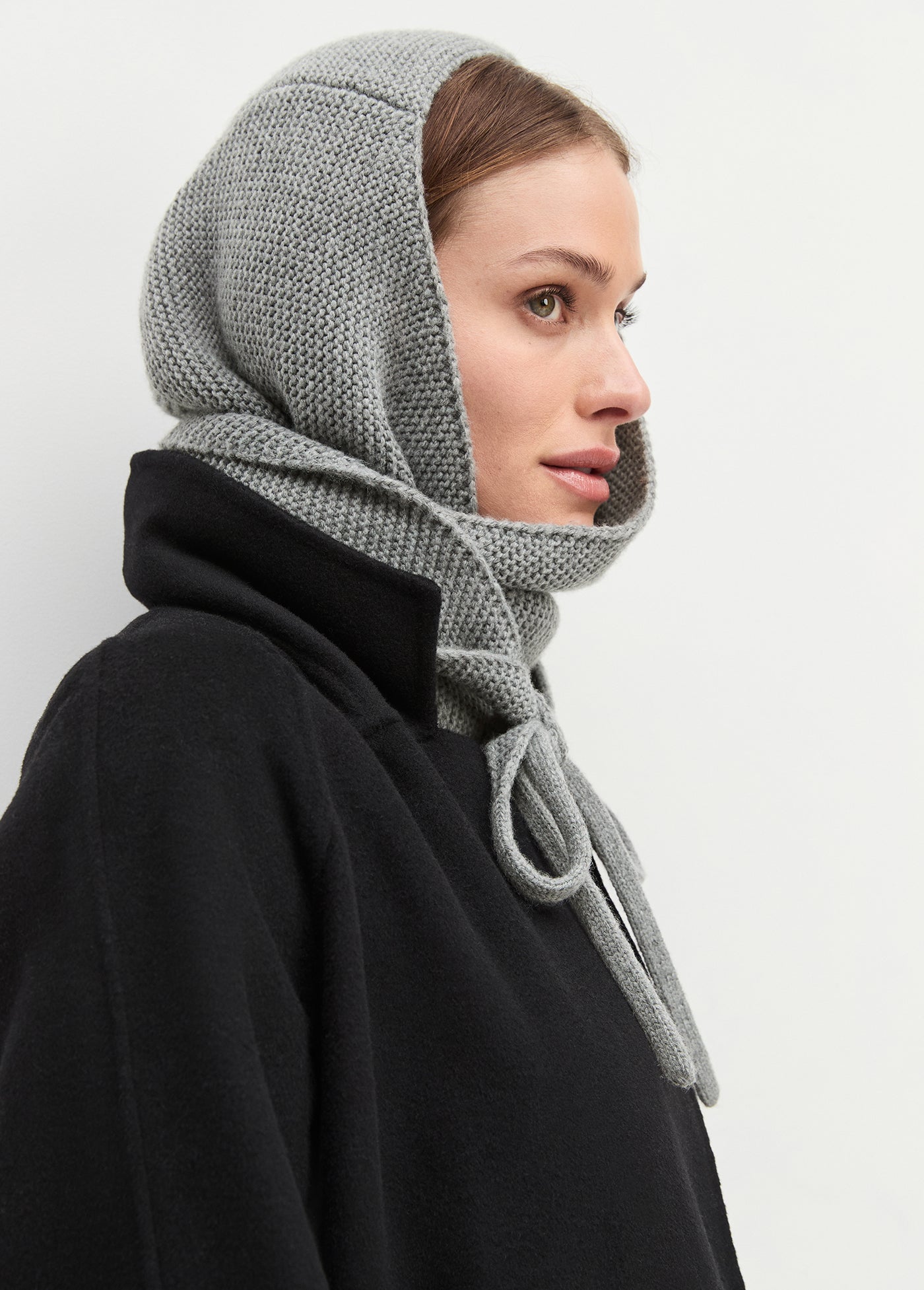 小物 WAFFLE HOOD SCARF CHARCOAL WAFFLE HOOD SCARF CHARCOAL