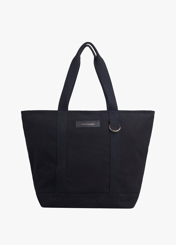 black tote bag travel Favorite Daughter The Travel Tote