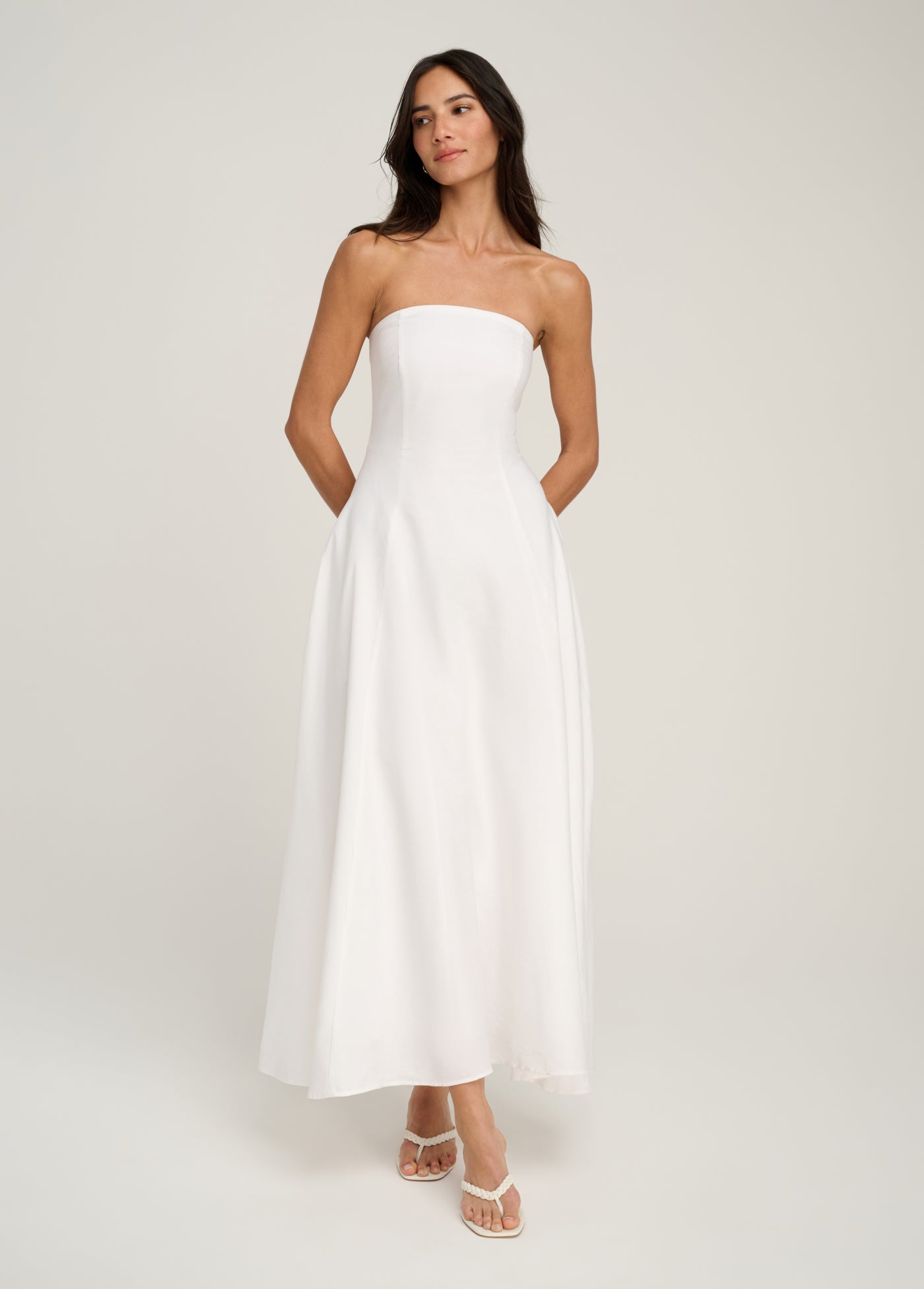 Favorite Daughter The Favorite Linen Dress | White | Size 14