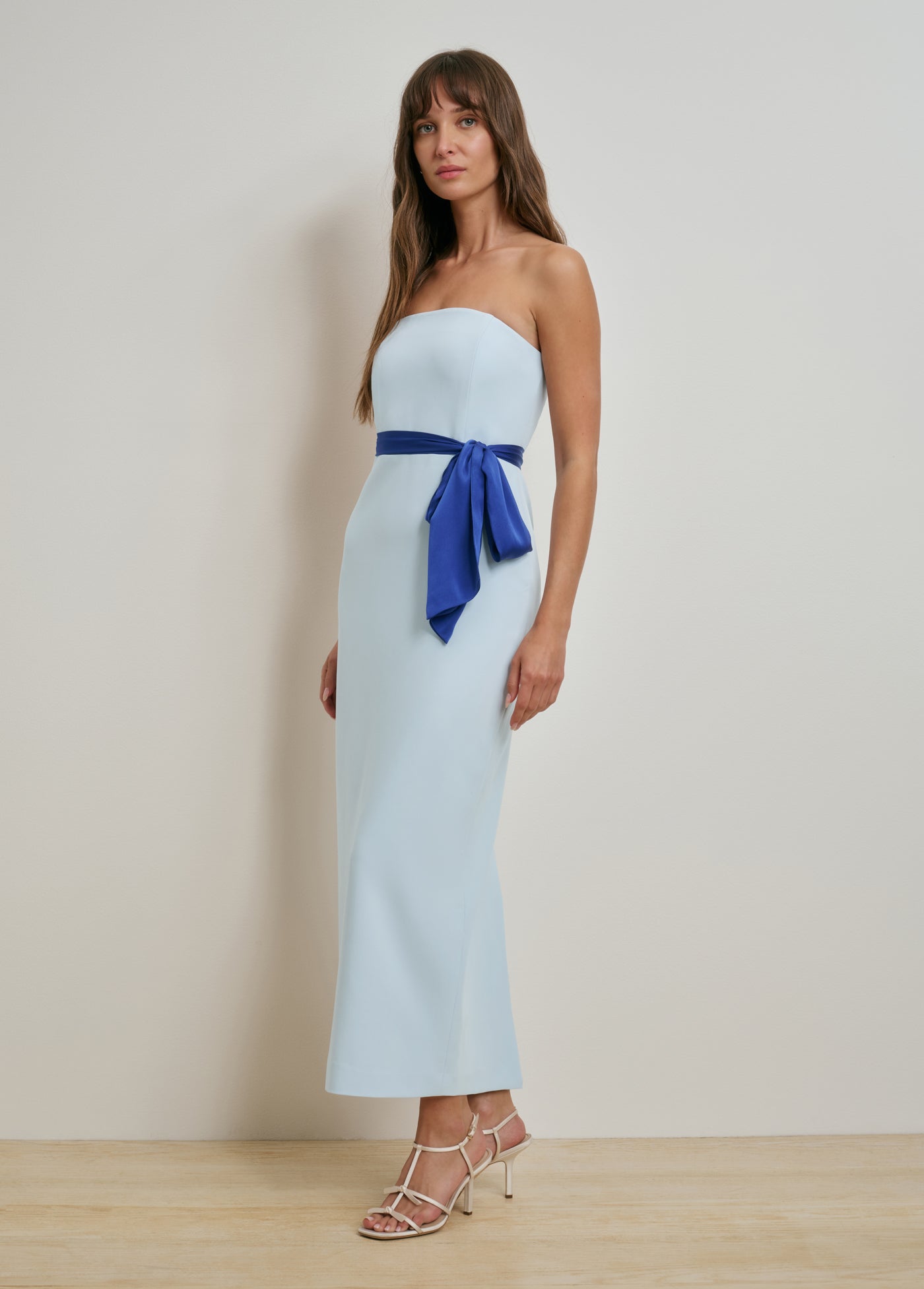 The Long Willow Dress With Sash sky Blue Size 10 by Favorite Daughter