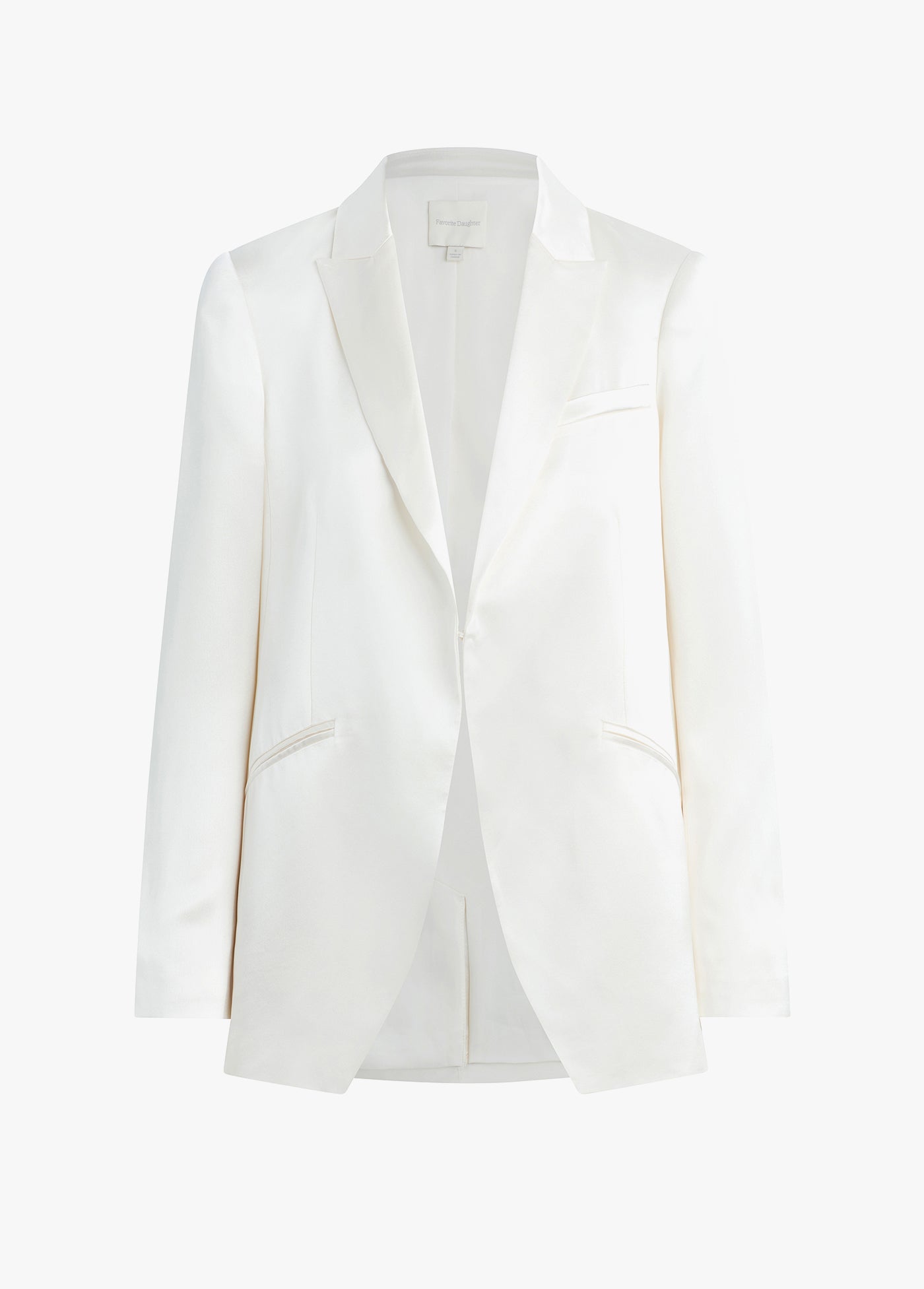 Favorite Daughter The Satin Blazer Ivory