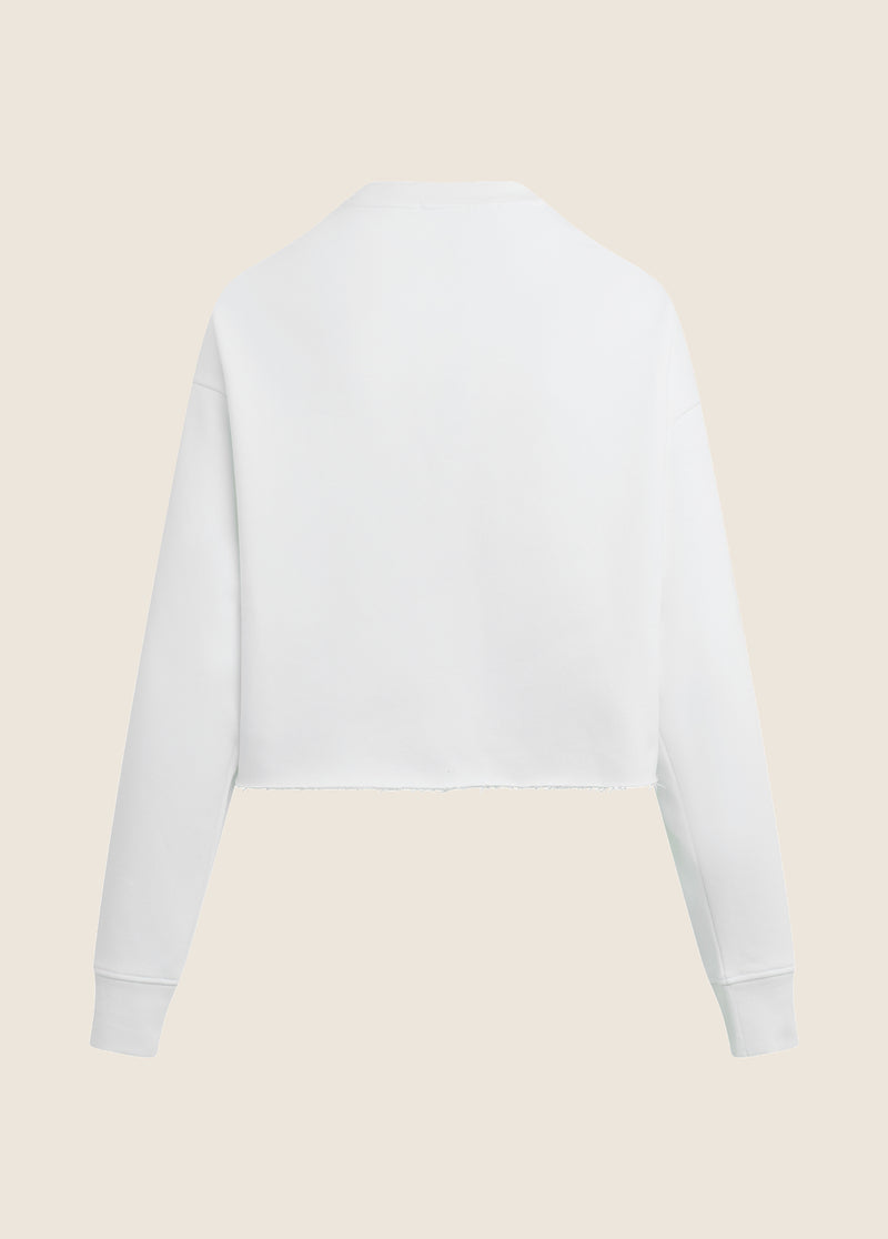 THE CROPPED FAVORITE DAUGHTER FLOCKED SWEATSHIRT