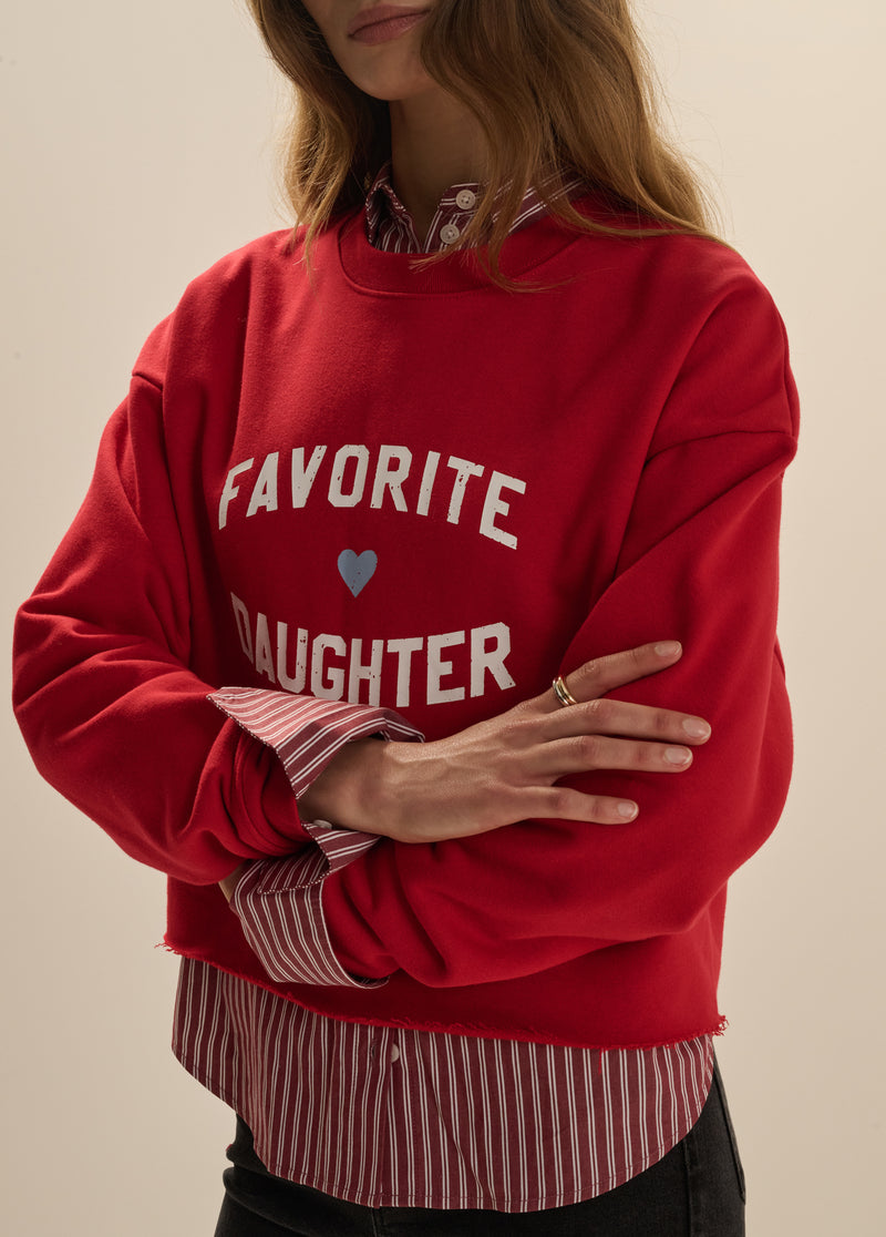 THE CROPPED FAVORITE DAUGHTER SWEATSHIRT