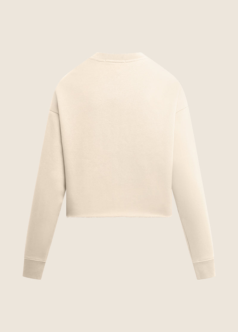 THE CROPPED FAVORITE DAUGHTER VELVET FLOCKED SWEATSHIRT