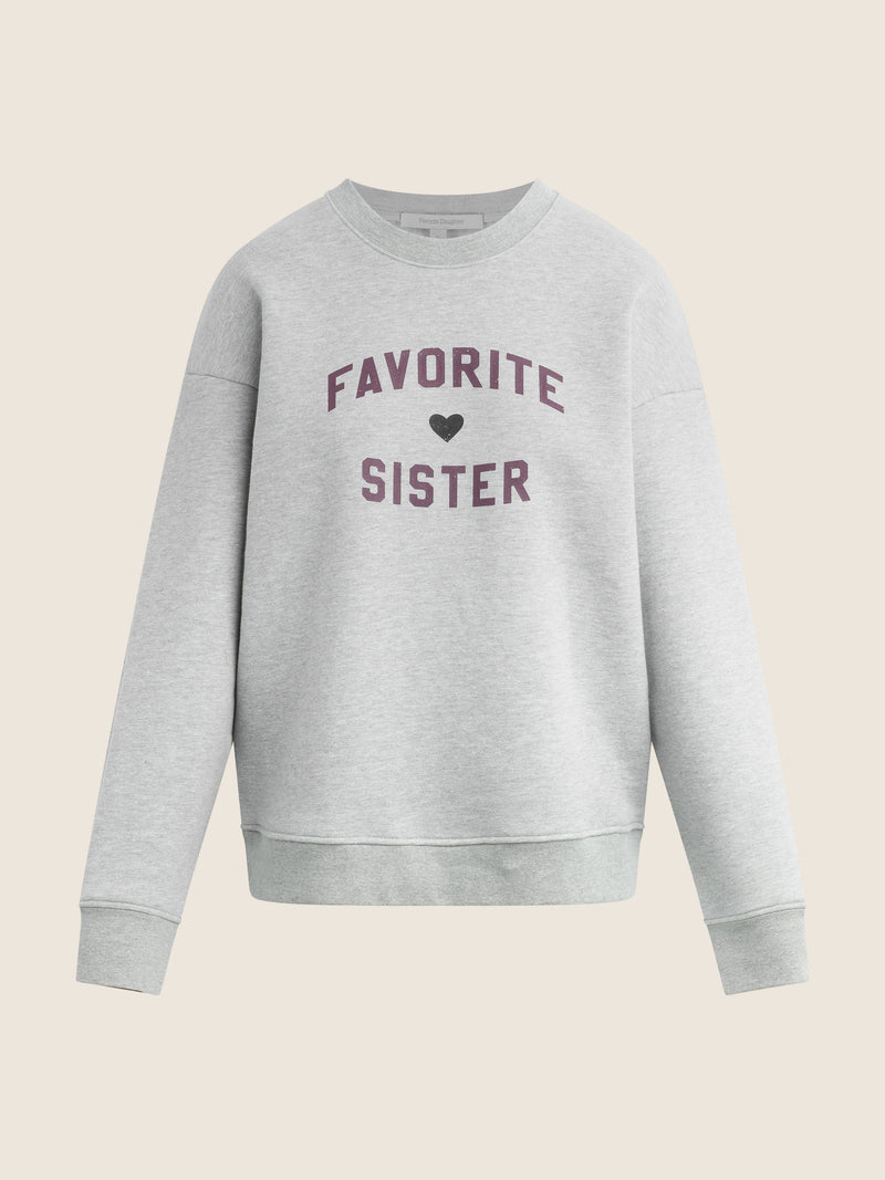 THE FAVORITE SISTER HEART LOGO SWEATSHIRT
