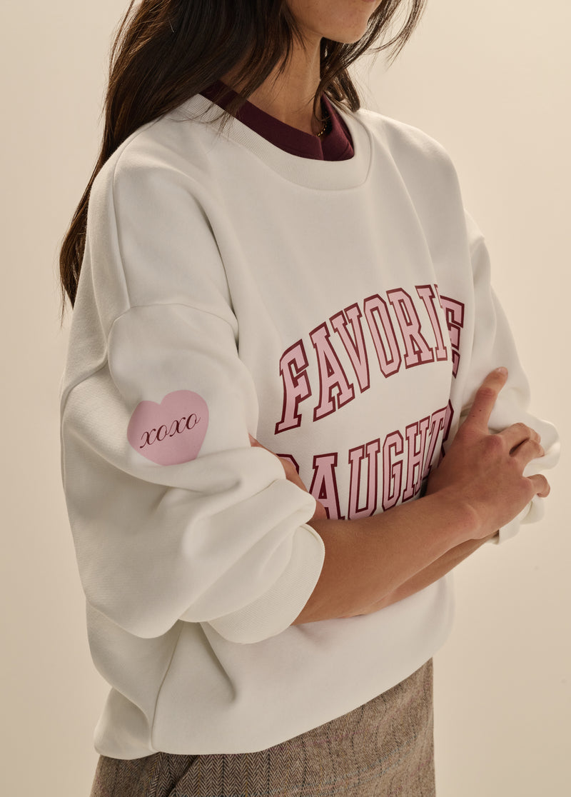 THE COLLEGIATE XOXO HEART SWEATSHIRT