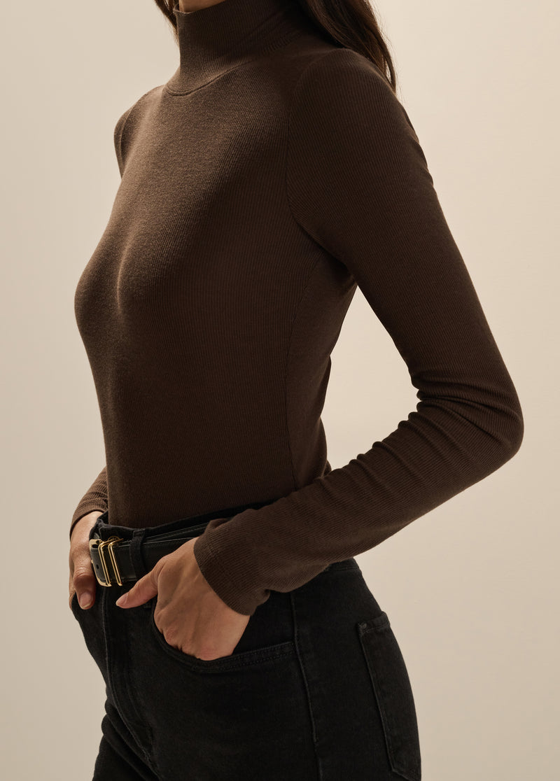 THE RIBBED TURTLENECK