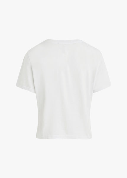 KiarenzaFD Ladies Cropped Tee - White XS Basic Tee For Brand Customization & Printing - View #4