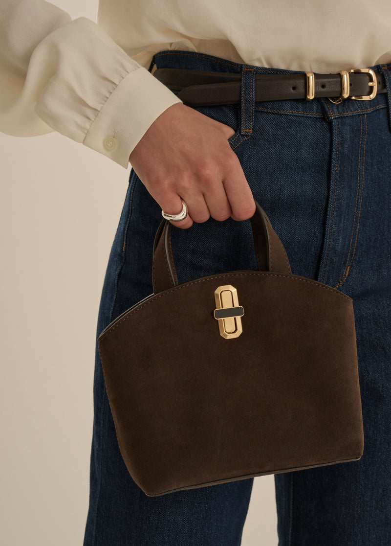THE SUEDE HEIRLOOM MINI TOTE