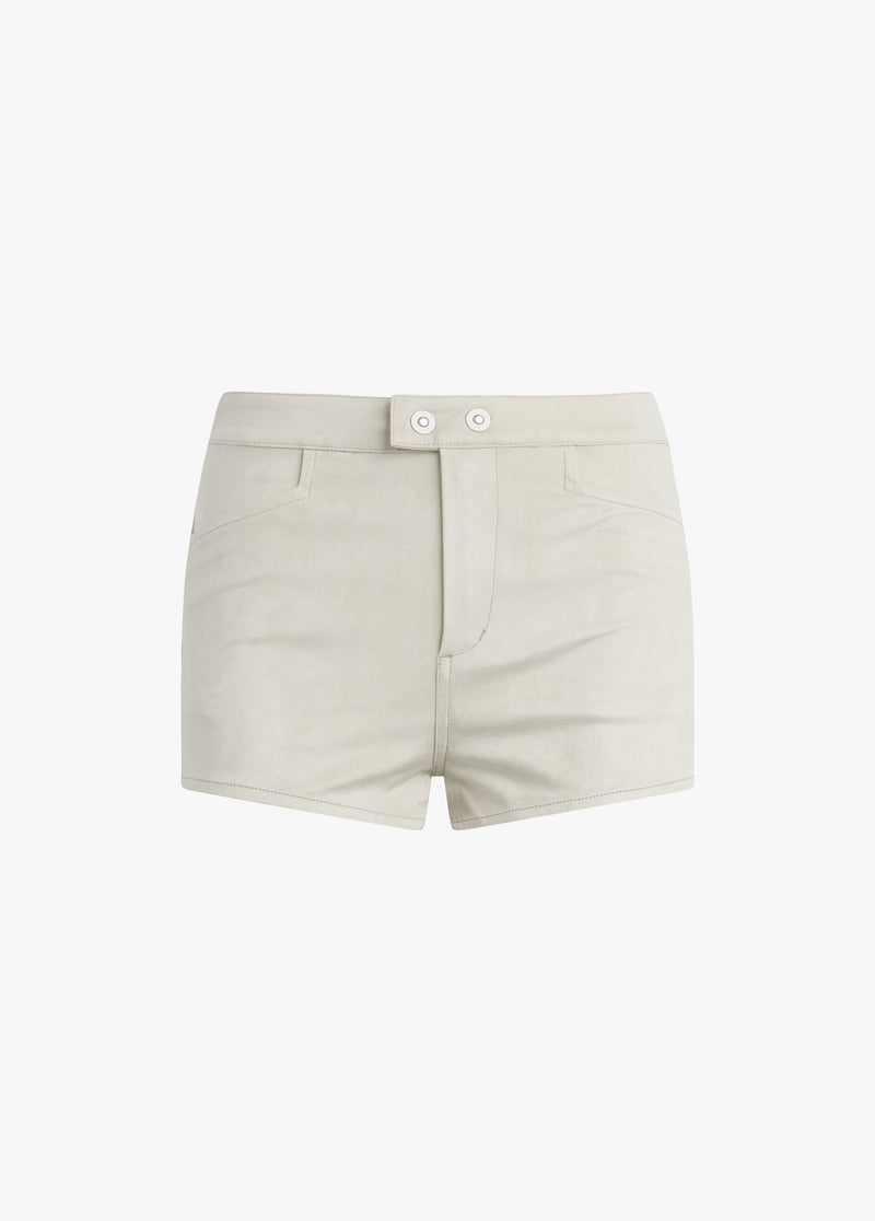 THE VEGAN SUEDE SHORT SHORTS