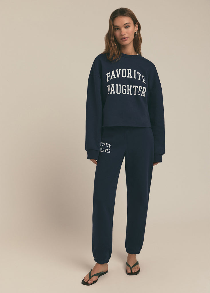 Favorite Daughter Collegiate Sweatshirt In Coffee/Gardenia