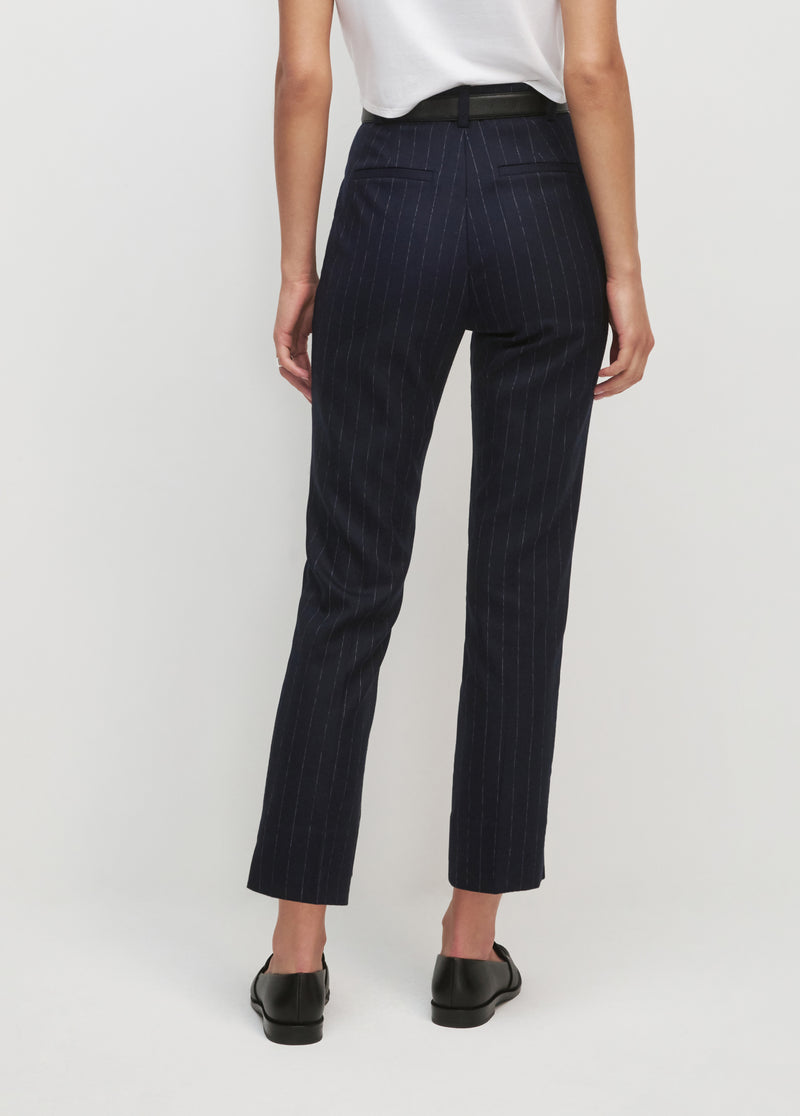 navy pinstripe