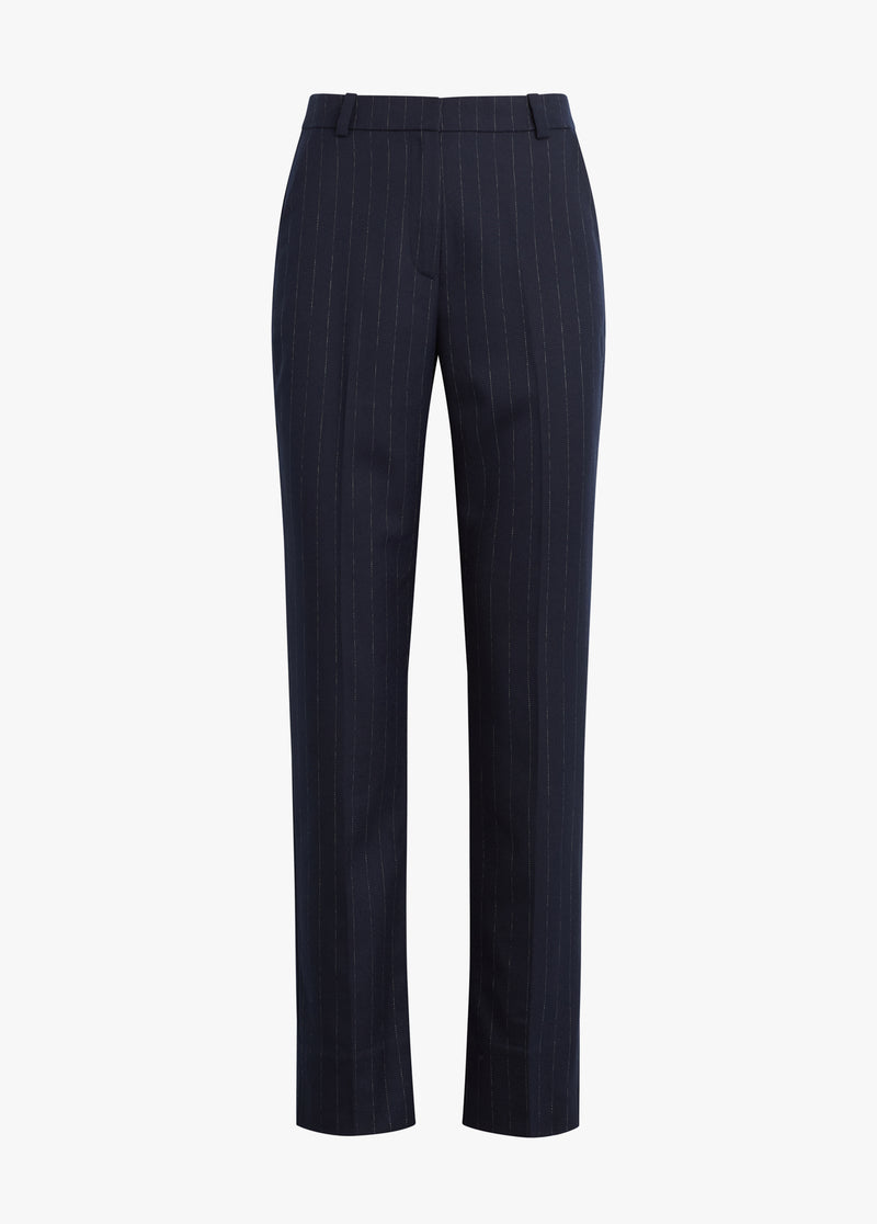 navy pinstripe