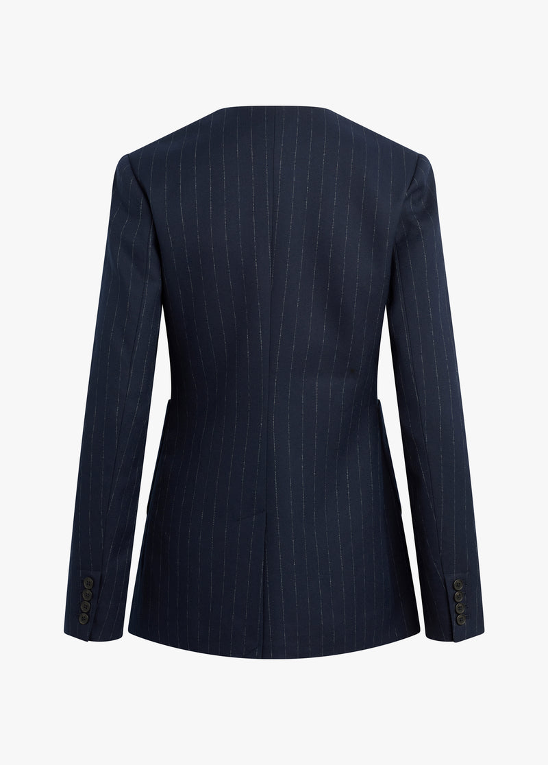 navy pinstripe
