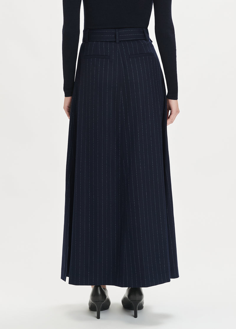 navy pinstripe