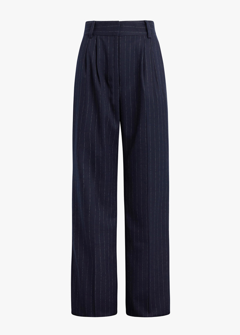 navy pinstripe