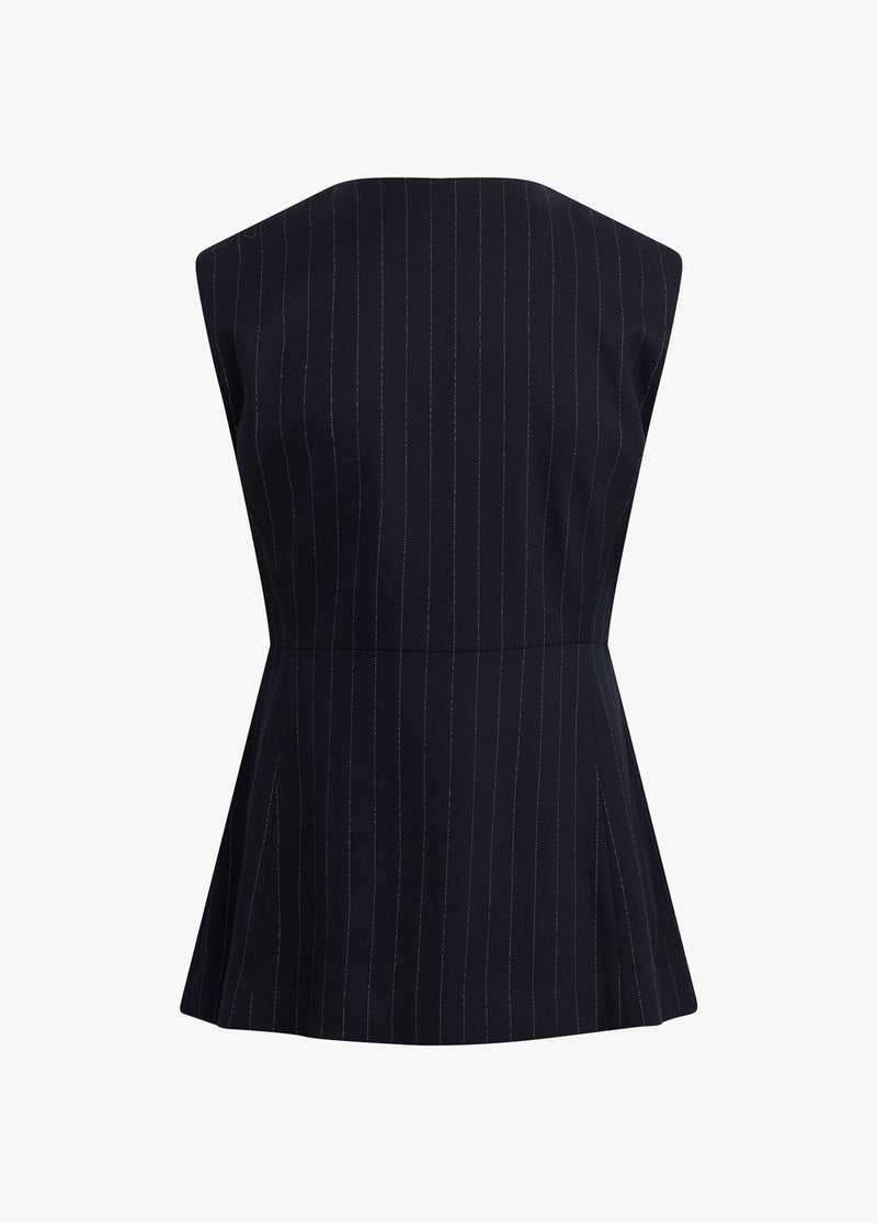 navy pinstripe