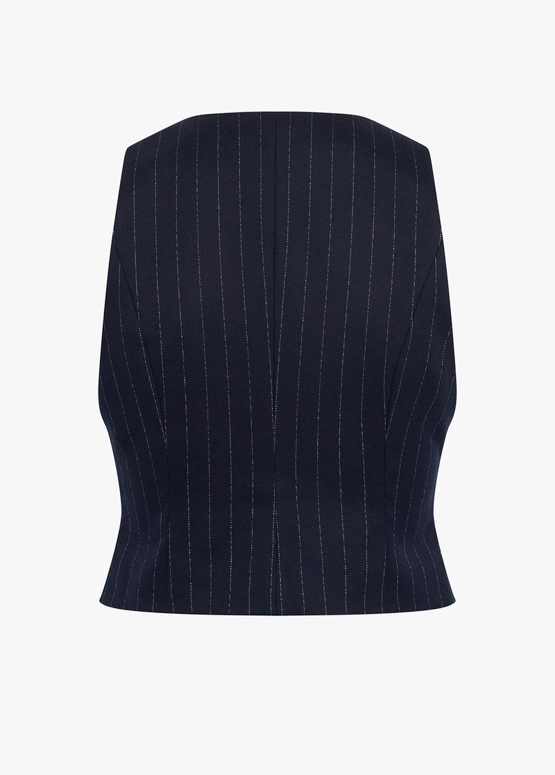 navy pinstripe