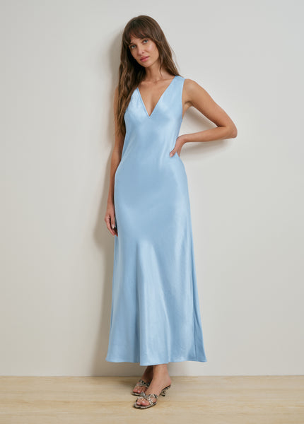 The Favorite Column Dress sea Blue for Women, Size S, Silky PolyAri