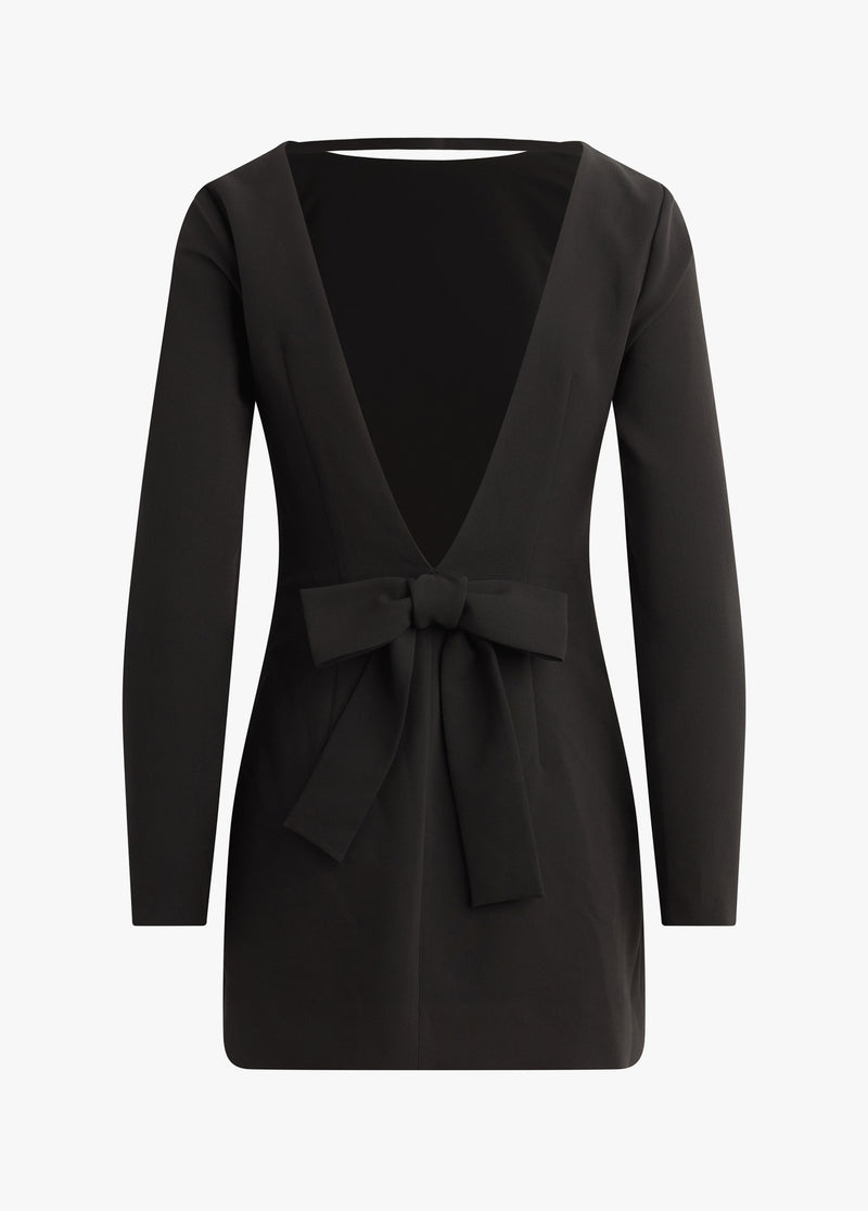 The Long Sleeve Meet Cute Dress for Women, Black Size 8, 72% Polyester, 22% Rayon, 6% Spandex