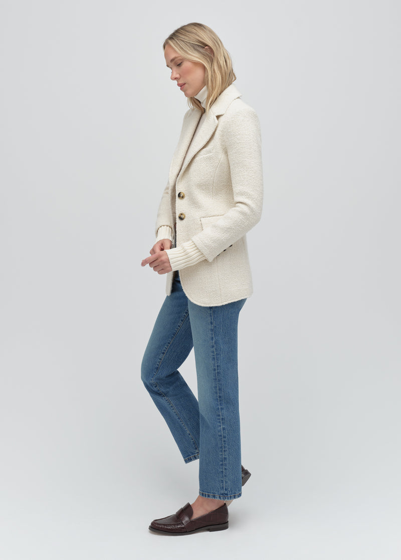 white boucle