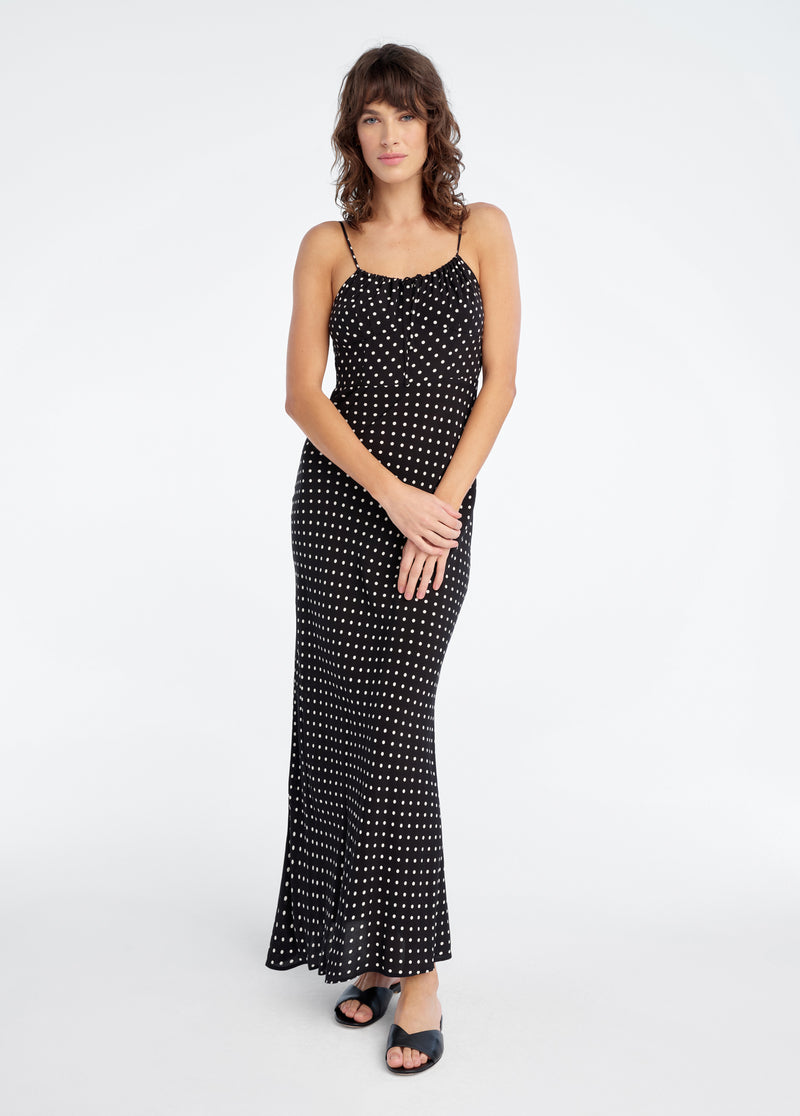 black ivory dress CHERYL %0D%0ADelicate%20sewing%20and%20hemming%20by%20durable%20needle%20lockstitch%20machine Jillian Black & Ivory Wedding